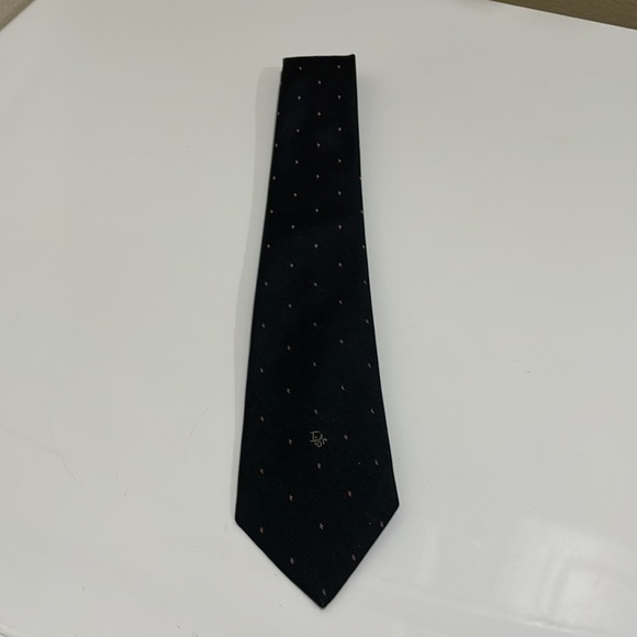 Christian Dior Classic Black Logo Tie—Great Looking!  Subtle & Understated—EUC - Picture 6 of 7
